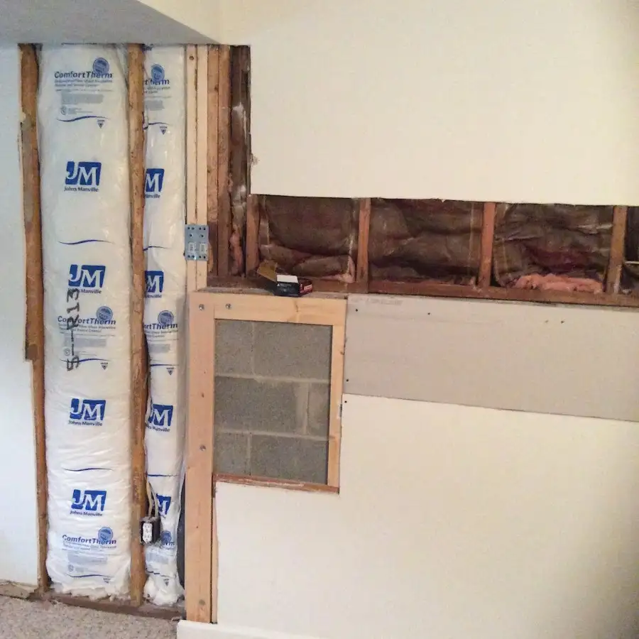 Wall insulation replacement during Contents Cleaning & Restoration in North Versailles
